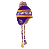 Minnesota Vikings Youth Jacquard Tassel Knit Hat with Pom Purple