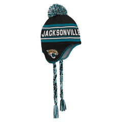 Jacksonville Jaguars Preschool Jacquard Tassel Knit Hat with Pom Black
