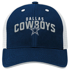 Dallas Cowboys Youth Core Lockup Trucker Adjustable Hat Navy