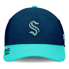 NHL Seattle Kraken Fanatics Authentic Pro Rink Flex Hat - Deep Sea Blue/Light Blue