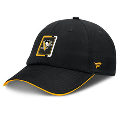 NHL Pittsburgh Penguins Fanatics Authentic Pro Ripstop Adjustable Hat - Black/Gold