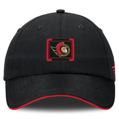 NHL Ottawa Senators Fanatics Authentic Pro Ripstop Adjustable Hat - Black/Red