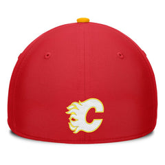 NHL Calgary Flames Fanatics Authentic Pro Rink Team Code Flex Hat - Red/Gold