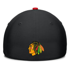 NHL Chicago Blackhawks Fanatics Authentic Pro Rink Team Code Flex Hat - Black/Red