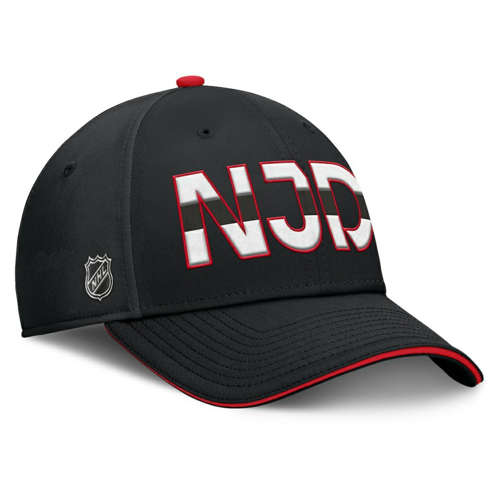NHL New Jersey Devils Fanatics Authentic Pro Rink Team Code Flex Hat - Black/Red
