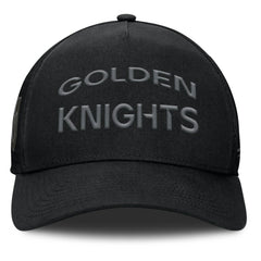 NHL Vegas Golden Knights Fanatics Authentic Pro Road Stack Text A-Frame Adjustable Hat - Black