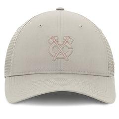 NHL Chicago Blackhawks Fanatics Women's Authentic Pro Road Trucker Adjustable Hat - Tan