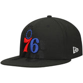 Philadelphia 76ers Blackout Shadow Logo 59FIFTY Fitted Hat Black