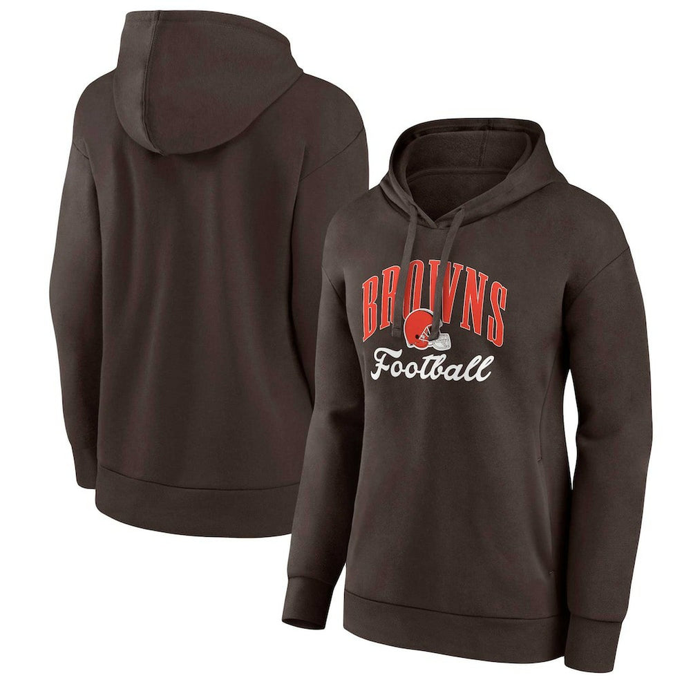 Cleveland Browns Women's Victory Script Pullover Hoodie Brown