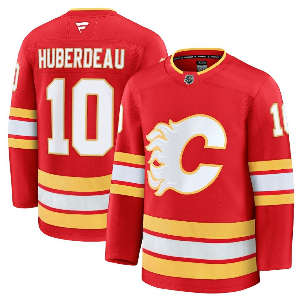 NHL Jonathan Huberdeau Calgary Flames Fanatics Home Premium Jersey - Red