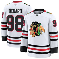 NHL Connor Bedard Chicago Blackhawks Fanatics Away Premium Jersey - White