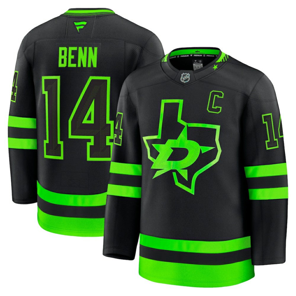 NHL Jamie Benn Dallas Stars Fanatics Alternate Premium Jersey - Black