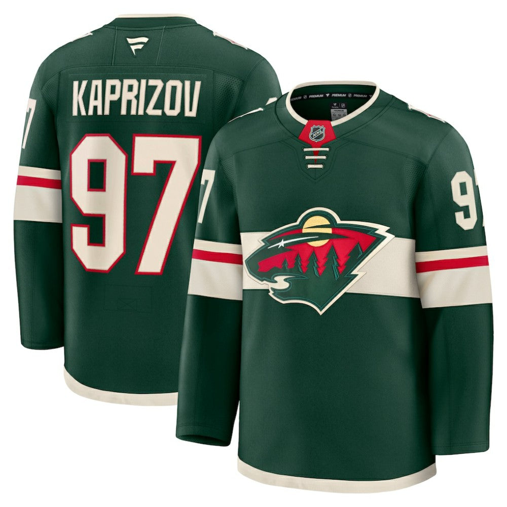 NHL Kirill Kaprizov Minnesota Wild Fanatics Home Premium Jersey - Green