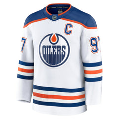 NHL Connor McDavid Edmonton Oilers Fanatics Away Premium Jersey - White