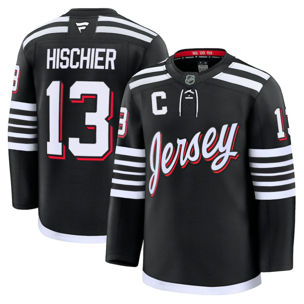 NHL Nico Hischier New Jersey Devils Fanatics Alternate Premium Jersey - Black
