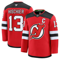 NHL Nico Hischier New Jersey Devils Fanatics Home Premium Jersey - Red