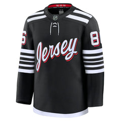 NHL Jack Hughes New Jersey Devils Fanatics Alternate Premium Jersey - Black