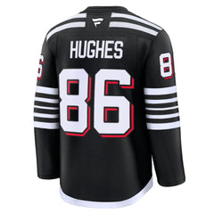NHL Jack Hughes New Jersey Devils Fanatics Alternate Premium Jersey - Black