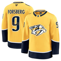 NHL Filip Forsberg Nashville Predators Fanatics Home Premium Jersey - Gold