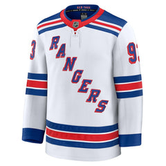 NHL Mika Zibanejad New York Rangers Fanatics Away Premium Jersey - White