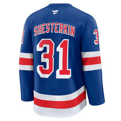 NHL Igor Shesterkin New York Rangers Fanatics Home Premium Jersey - Blue