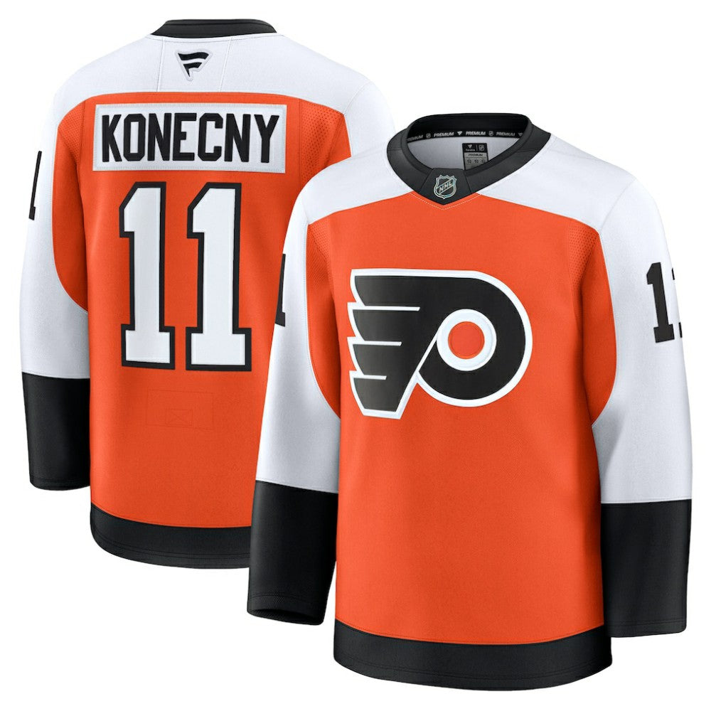 NHL Travis Konecny Philadelphia Flyers Fanatics Home Premium Jersey - Burnt Orange