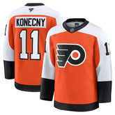 NHL Travis Konecny Philadelphia Flyers Fanatics Home Premium Jersey - Burnt Orange