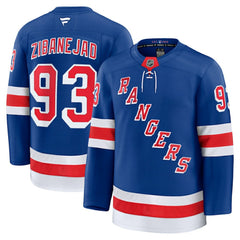 NHL Mika Zibanejad New York Rangers Fanatics Home Premium Jersey - Blue
