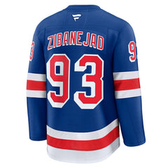 NHL Mika Zibanejad New York Rangers Fanatics Home Premium Jersey - Blue