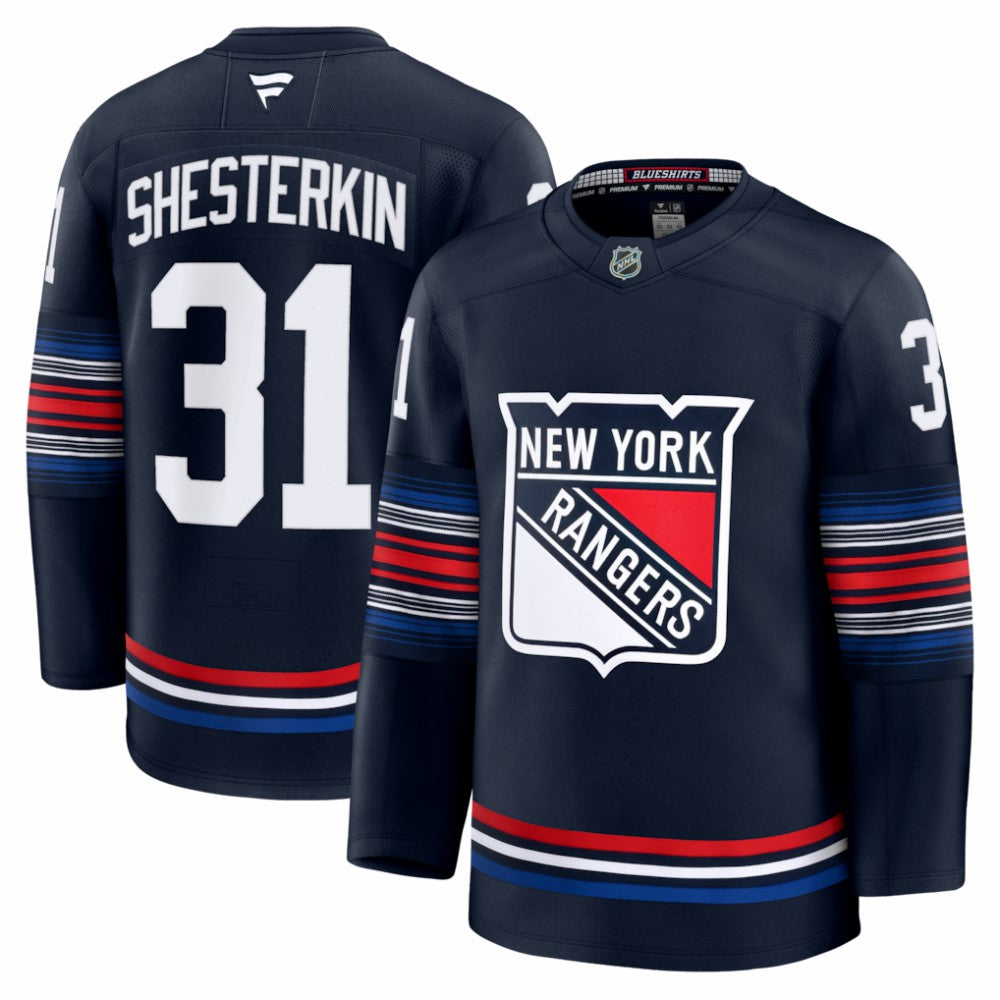NHL Igor Shesterkin New York Rangers Fanatics Alternate Premium Jersey - Navy