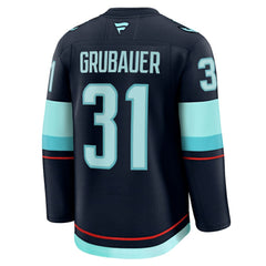 NHL Philipp Grubauer Seattle Kraken Fanatics Home Premium Jersey - Deep Sea Blue