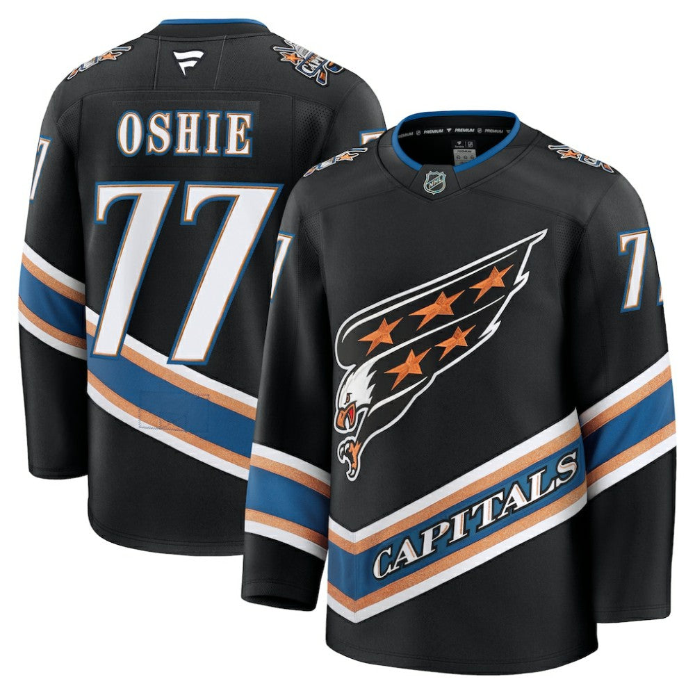 NHL TJ Oshie Washington Capitals Fanatics Alternate 50th Anniversary Premium Jersey - Black