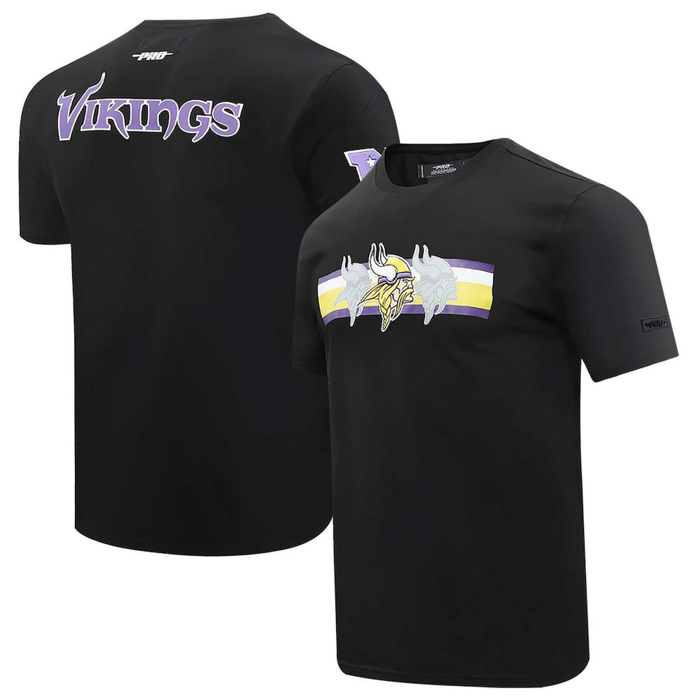 Minnesota Vikings Pro Standard Retro Striper T-Shirt Black