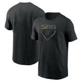 Miami Marlins Nike Camo T-Shirt - Black T-shirts