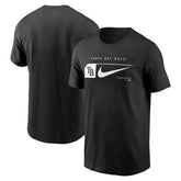 Tampa Bay Rays Nike Fashion Graphic Swoosh T-Shirt - Black T-shirts