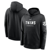 Minnesota Twins Nike Fashion Club Pullover Hoodie - Black Hoodies