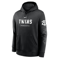 Minnesota Twins Nike Fashion Club Pullover Hoodie - Black Hoodies