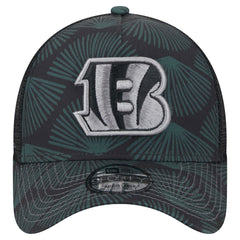 Cincinnati Bengals New Era Agave Trucker 9FORTY Adjustable Hat Black
