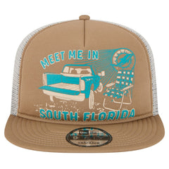 Miami Dolphins New Era Meet Me 9FIFTY Snapback Hat Tan