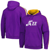Utah Jazz Hardwood Classics Nights Raglan Pullover Hoodie Purple