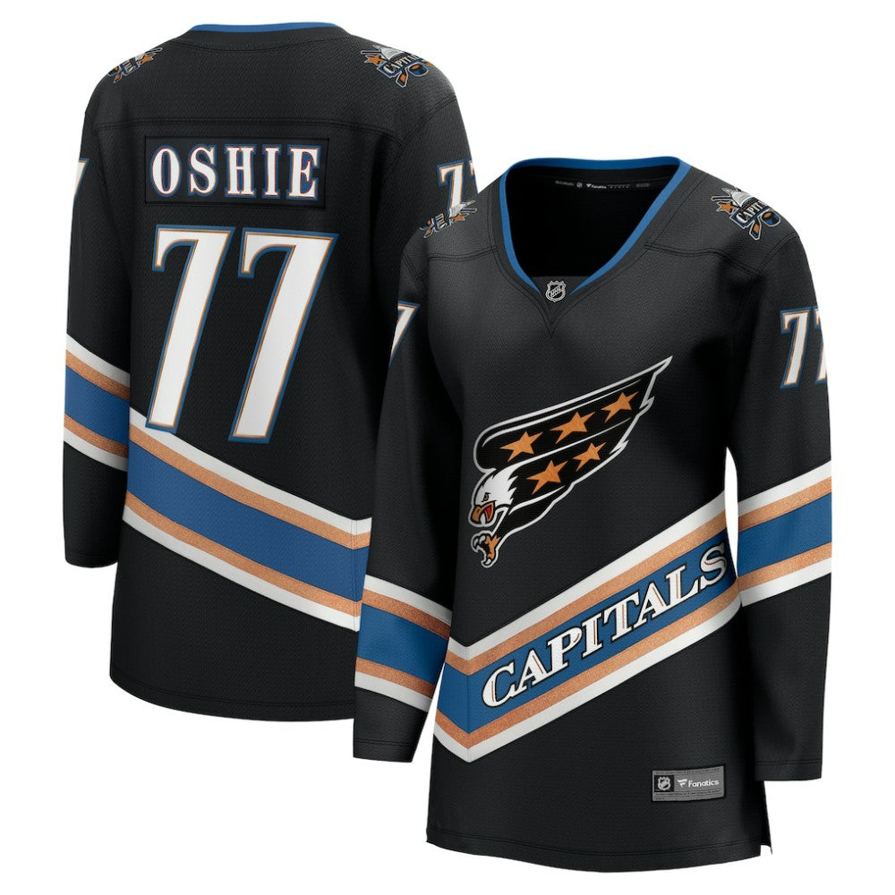 NHL TJ Oshie Washington Capitals Fanatics Women's 50th Anniversary Breakaway Jersey - Black
