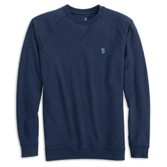 NHL Seattle Kraken johnnie-O Freeman Tri-Blend Raglan Pullover Sweatshirt - Deep Sea Blue