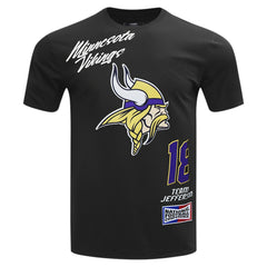 Justin Jefferson Minnesota Vikings Pro Standard Fast Lane Name & Number Player T-Shirt Black