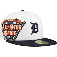 Detroit Tigers New Era Major Sidepatch 59FIFTY Fitted Hat - White/Navy Hats
