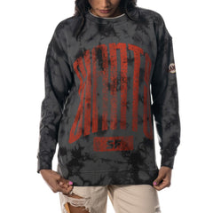 San Francisco Giants The Wild Collective Women's Overdyed Pullover Sweatshirt - Charcoal Pullover