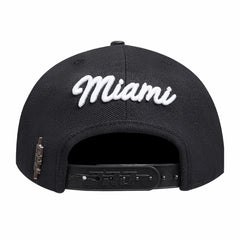 Miami Heat Pro Standard Paint the City Pinch Front Snapback Hat Black