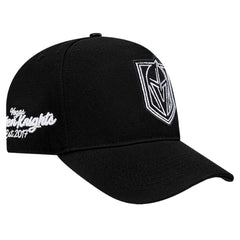 NHL Vegas Golden Knights Pro Standard Paint the City Pinch Front Snapback Hat - Black
