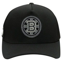 NHL Boston Bruins Pro Standard Paint the City Pinch Front Snapback Hat - Black