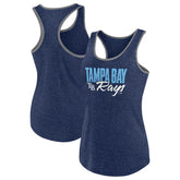 Tampa Bay Rays Profile Women's Plus Size Tank Top - Navy Tanks