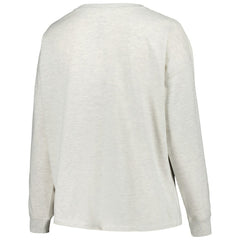 Houston Astros Profile Women's Plus Size French Terry Pullover Sweatshirt - Oatmeal Pullover